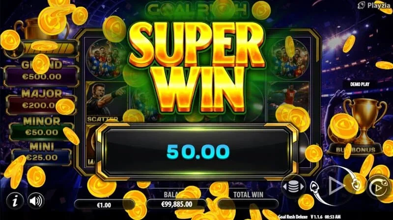 Goal Rush Deluxe - konačni super dobitak s Grand Jackpotom
